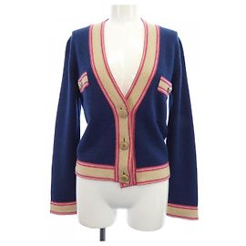 Chanel Kaschmir-Cardigan Blau Marineblau