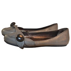 Miu Miu leather ballet flats grey size 37 Grey