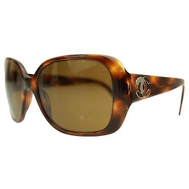 Chanel CC Logo Brown Tortoise Sunglasses 5101 Brown