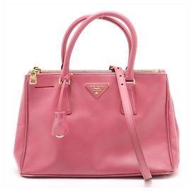 Sac à main en cuir Saffiano Galleria de Prada Rose