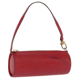 LOUIS VUITTON Epi Soufflot Pouch Red LV Auth hk3334 Red