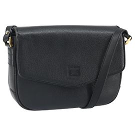 Borsa a Spalla Burberrys in Pelle Nera e Oro Auth BA9914 Nero D'oro