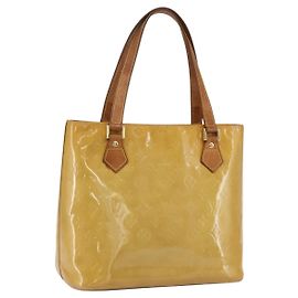 LOUIS VUITTON Sac à main Monogram Vernis Houston Jaune M91121 LV Auth ka2072 Jaune