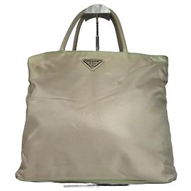 Sac à main en polyester vintage Prada gris Gris