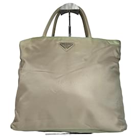 Vintage Prada Polyester-Handtasche Grau Grau