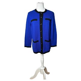 Maglione Vintage Yves Saint Laurent Blu Nero M Blu
