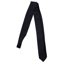 Corbata estructurada negra Saint Laurent Negro