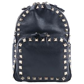 Valentino Garavani Rockstud Leather Backpack in Black Black