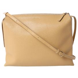 Bolsa de ombro em couro Mini Twin da The Row em bege Bege