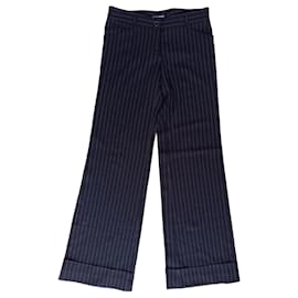 Dolce & Gabbana Boot Cut Pants Black Wool Black