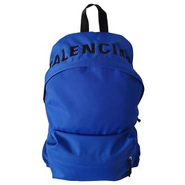 Balenciaga Wheel Blue Nylon Backpack Blue