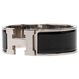 Bracciale Hermès Click-Clack H PM Nero Argento