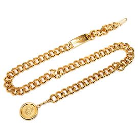 Chanel Gold Plated Chain Belt Golden
