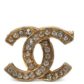 Chanel Coco Mark Strass Brosche Golden