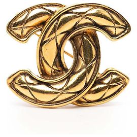 Broche Matelassé Coco Mark da Chanel Dourado