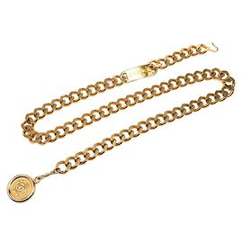 Cinturón de Cadena Coco Mark de Chanel Dorado