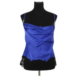 Versace Top sem mangas azul Azul
