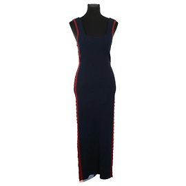 Paco Rabanne Abito in cotone blu navy Blu navy