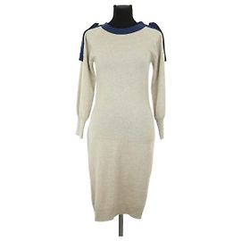Chanel Graues Kaschmirkleid Grau