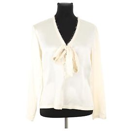 Saint Laurent Ecru-Bluse Roh