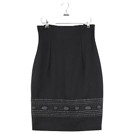 Saint Laurent Saia de lã preta Preto