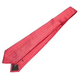 Céline Corbata de seda con logo Triomphe de Celine Roja Beige