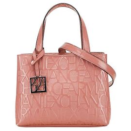 Borsa 2 in 1 in pelle lucida con logo in rilievo Armani Exchange Rosa