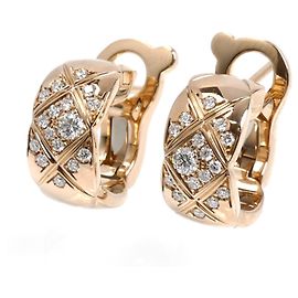 Chanel 18K Roségold Coco Crush Diamant Ohrringe Andere