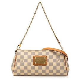 Bolsa de Ombro Eva com Corrente Damier Azur da Louis Vuitton Branco