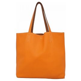 Sac Tote Double Sens Hermès Doré Orange