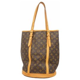 Louis Vuitton Monogram Bucket GM Tote Bag Brown
