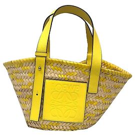 Loewe Gelbe Kalbsleder Einkaufstasche Gelb
