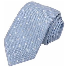 Corbata de seda Louis Vuitton en azul Azul Azul claro