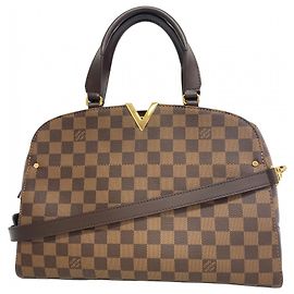 Sac à main bowling Damier Kensington Louis Vuitton Damier ebène