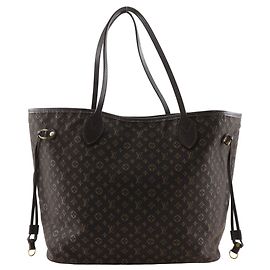 Bolsa tote Neverfull MM da Louis Vuitton Marrom Cinza antracite