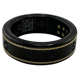 Anillo Aura Gucci Anillo entrelazado G Negro