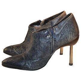 Gianni Versace leather ankle boots grey Grey