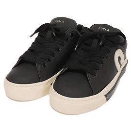 Tênis de couro de bezerro liso Furla Joy Preto