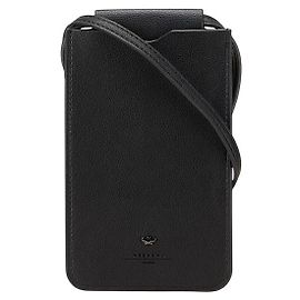 Borsa a spalla in pelle per telefono MAX MARA Weekend Nero