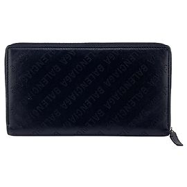 Balenciaga Everyday Round Zip Wallet Black
