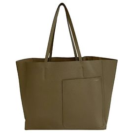 Bolsa tote de couro cinza Valextra Marrom