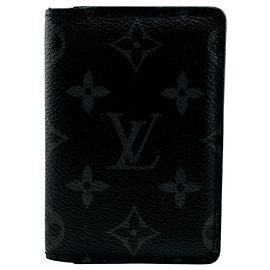 Carteira de couro Monogram Eclipse da Louis Vuitton Preto