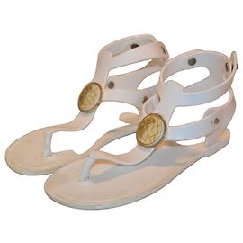 Sandali Versace in gomma bianca Bianco