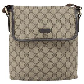Gucci Flap Messenger GG Toile enduite Petite Beige
