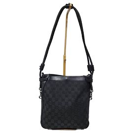 Borsa a Spalla GG Canvas Gucci Nera Nero