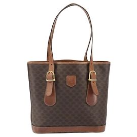 Céline Celine Vintage Macadam Canvas Small Marron