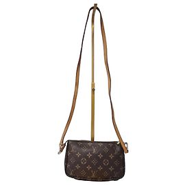 POCHETTE ZUBEHÖR MONOGRAM LOUIS VUITTON aus Canvas Braun