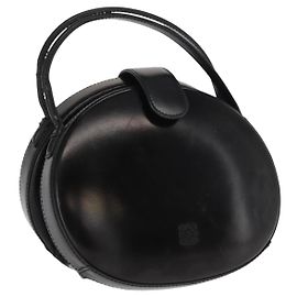Bolsa de mão LOEWE em couro preto e dourado Auth bs33105 Preto Dourado