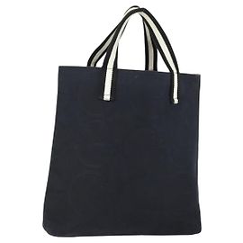 GUCCI Tote Bag Canvas Navy 123439 Auth BA10125 Navy blue