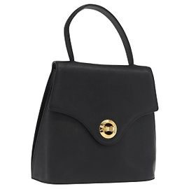 Sac à main GIVENCHY en cuir noir et or Auth hk3353 Noir Doré